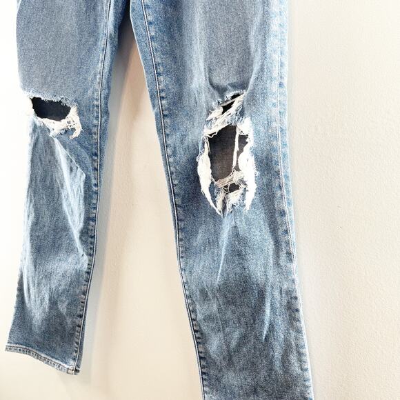 Madewell The Roadtripper High Rise Slim Boyjeans Ripped Edition Blue 26 - Picture 6 of 9